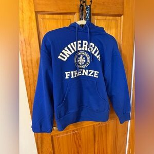 Mens University Blue Hoodie Size Large